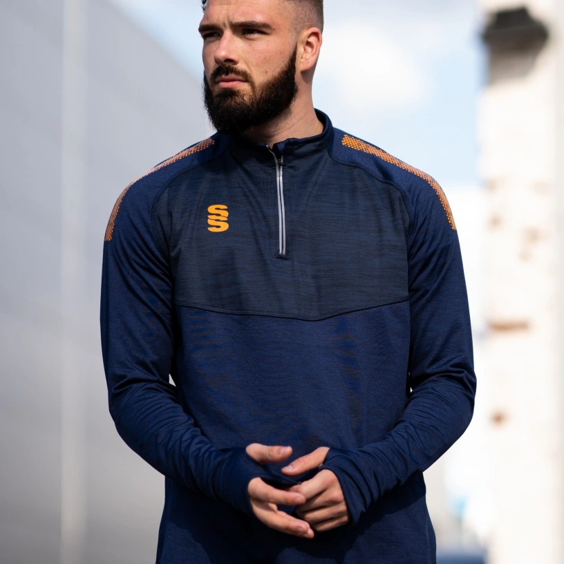 1/4 Zip Dual Performance Top : Navy